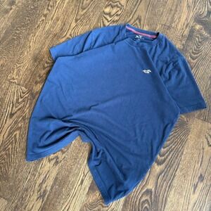 Hollister Must‑Have Collection T‑Shirt Mens M Navy Crewneck Red Short Sleeve